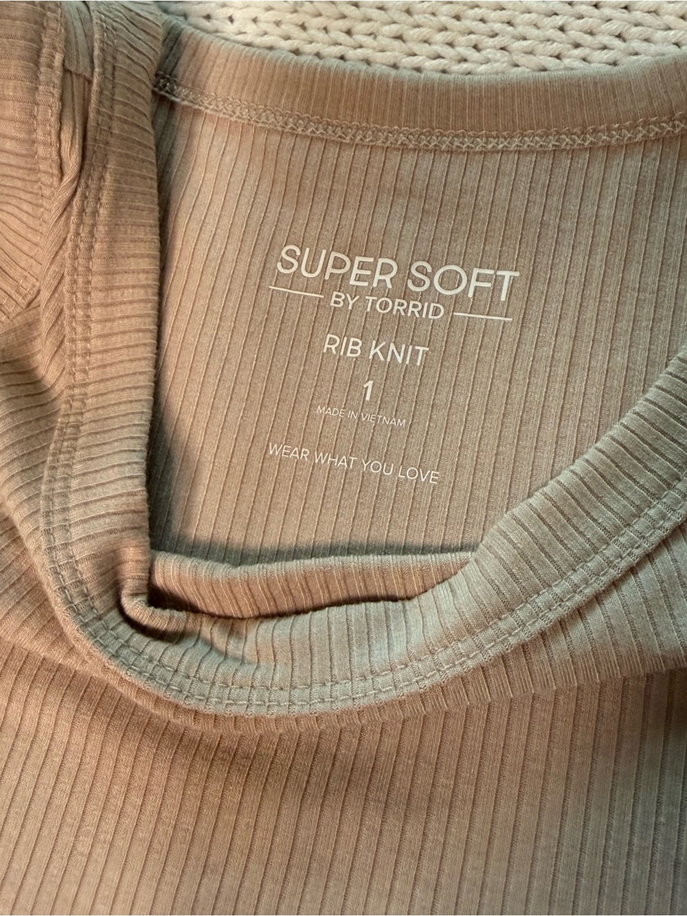 torrid Ribbed Tank Top - Taupe Beige - Picture 5 of 7